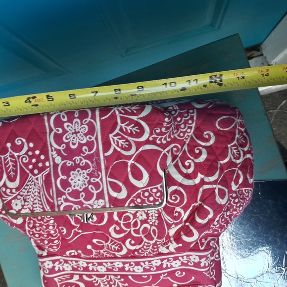 Hot Pink Kisslock Purse and Matching Clutch Classic Vera Bradley Handbag Set 2 - Picture 7 of 15